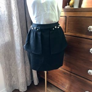 Pearl Zara black mini skirt high waisted